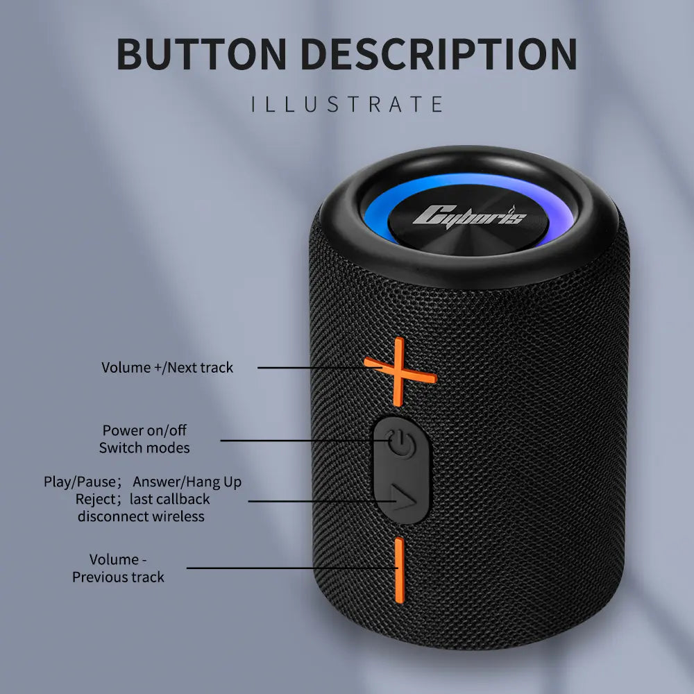 Upgraded 2-in-1 Portable Bluetooth Speaker with 20-Watt Stereo Bass, IPX6 Waterproof Rating, and Home Theater Surround Sound - Modern Design for Music Enthusiasts, Featuring Bluetooth 5.3 Connectivity