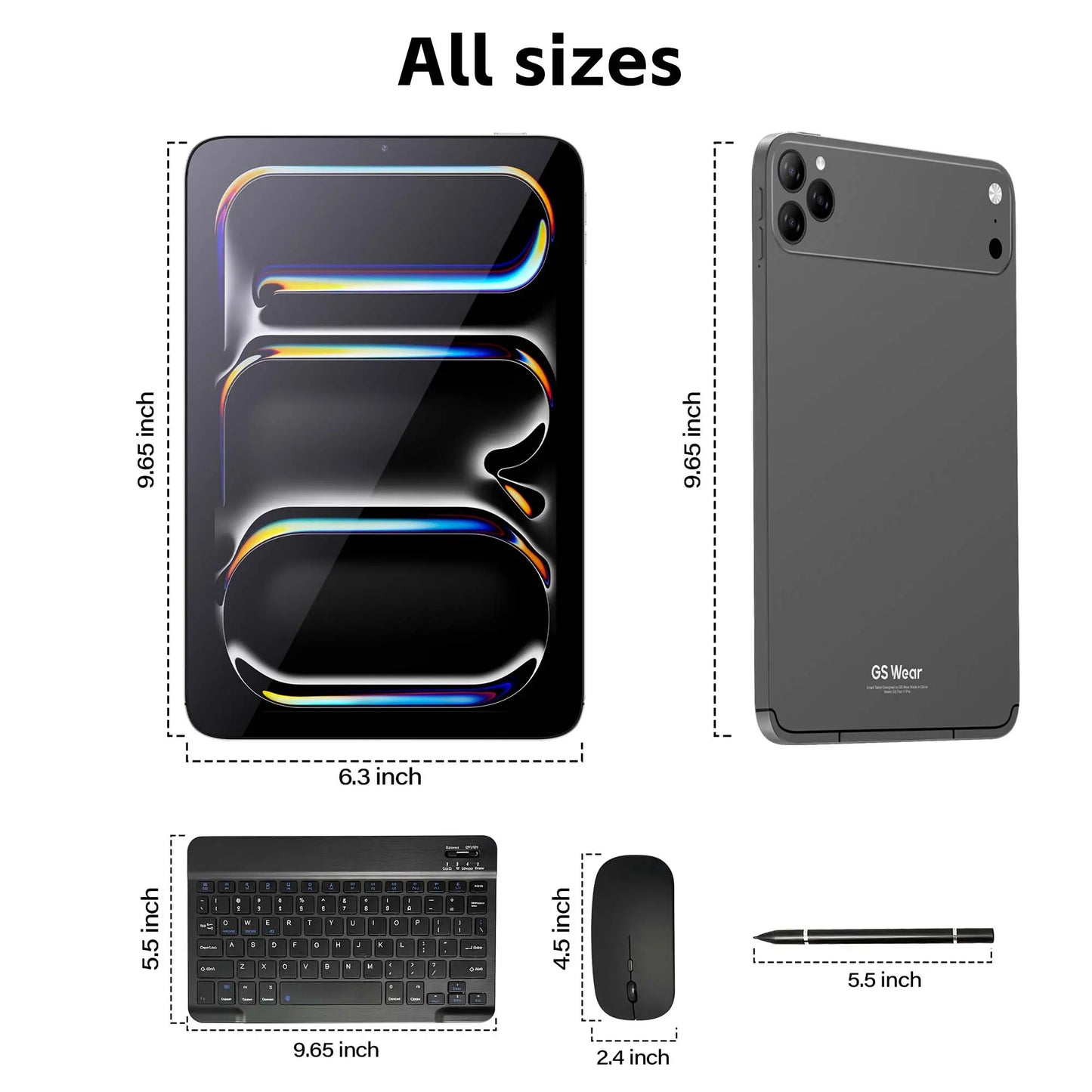 Ultra Slim 10.1” Android Tablet with Keyboard and Stylus - Versatile All-In-One Device for Academic and Professional Use, Ideal for Daily Productivity and Entertainment