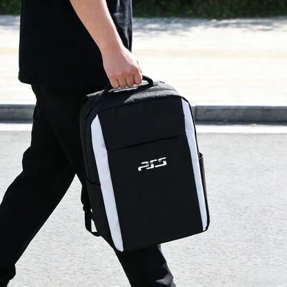 For Ps5 Travel Backpack for Console and Accessories, Compatible with Ps5/Ps5 Slim/Ps5 Pro, Large Capacity Storage for Console, Dual Controllers, Discs, and Headphones