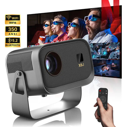 Summervibes2026 Upgraded Black Projector, Father’S Day Gift; Supports 4K/1280P HD; Bluetooth Projector with Built-In Speakers; Portable Mini Outdoor Movie Projector for Summer; Compatible with Laptops, Smartphones, Smart TV Sticks, Xbox, and PS5; Ideal Bi