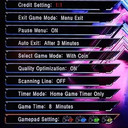 26800 Games in 1 Arcade Game Console - Retro Gaming Machine for PC, Projector & TV, Supports 2-4 Players, 1280x720 Resolution, 3D Game Features, Save/Load/Pause Options, and Favorite List Functionality
