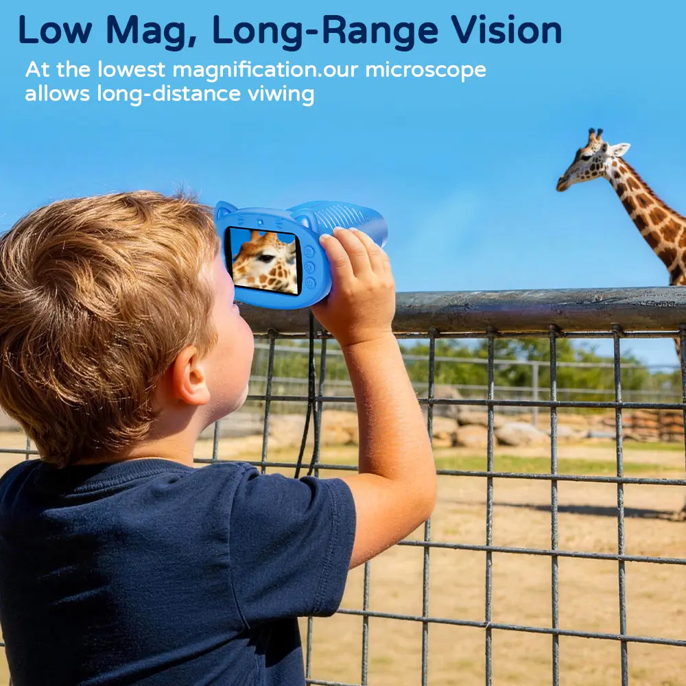 SEEKID 2026 Upgrade Microscope with Integrated Photo & Video Camera, 2.4" 4K Display – 1000X Magnification and 100M Telescope, STEM Educational Toy for Ages 3-12