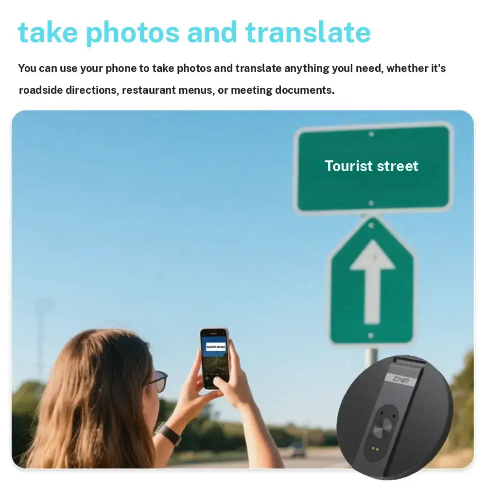 AI Voice Translator and Recorder with Real-Time Translation in 146+ Languages, Magnetic Phone Holder, and Support for Video and Voice Call Translation for Travel, Socializing, Lectures, Meetings, and Interviews