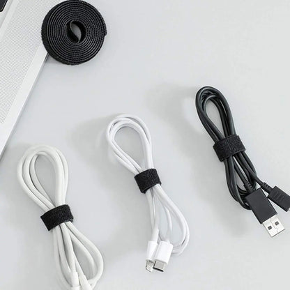 Multifunctional Velcro Cable Management Tape - Adjustable Data Cable Organizer for Desk Organization and Wire Management