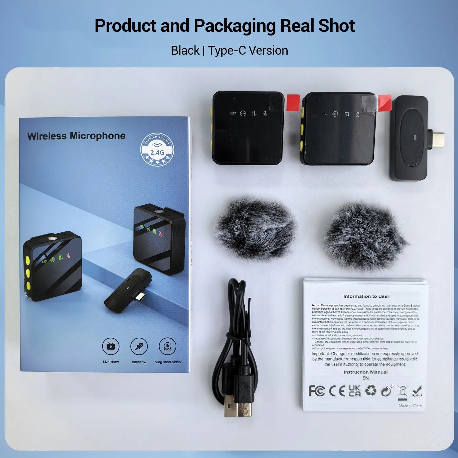 Wireless Magnetic Lavalier Microphone Set - USB Rechargeable Clip-On Mic for Video Recording, Teaching, Interviews, Podcasts, Conferences, and Vlogs