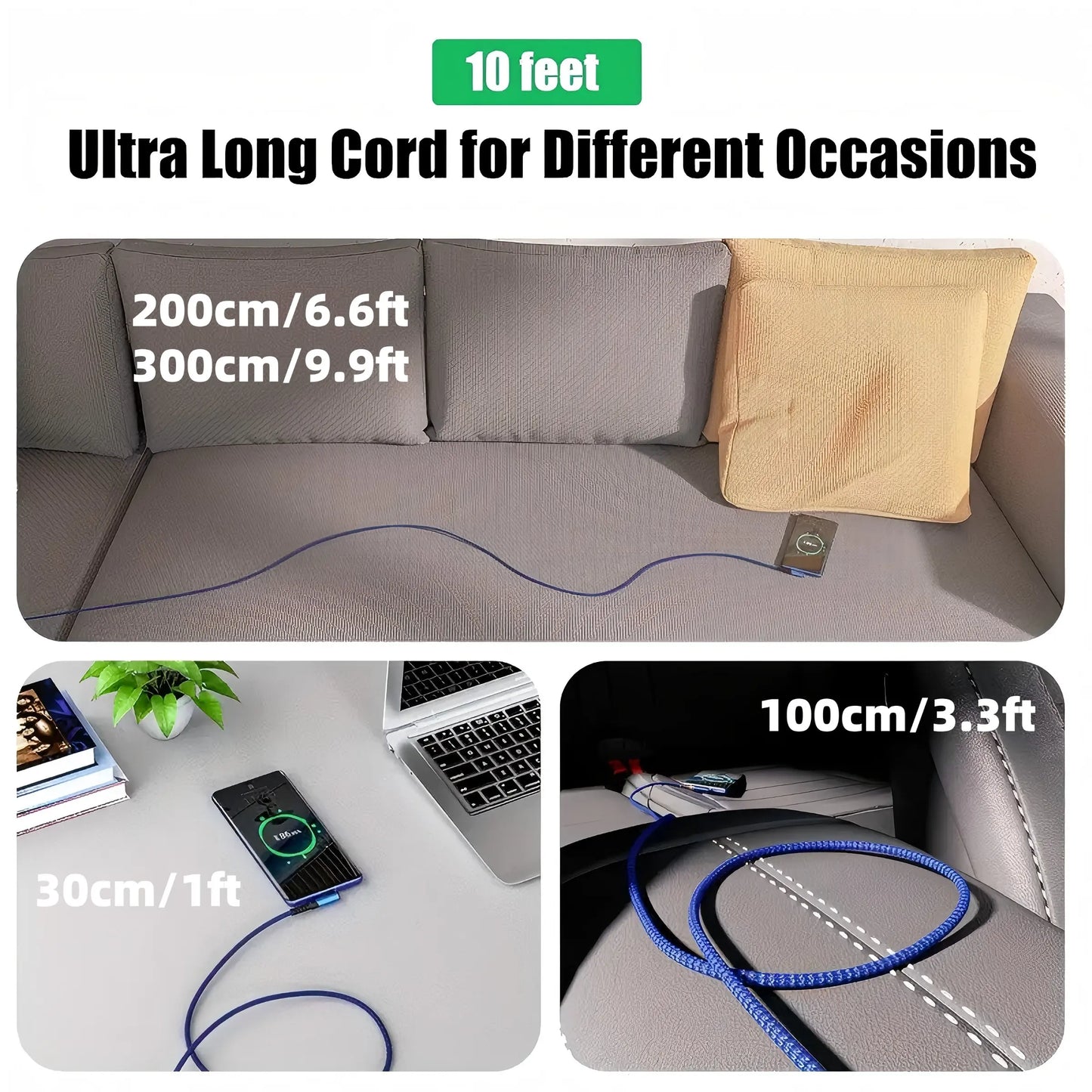 90-Degree USB C Cable, Right Angle USB A to USB C Nylon Braided Fast Charging Cable for Smartphones, iPhone 16 Pro Max, Samsung Galaxy S24 Ultra, and iPad Air 6