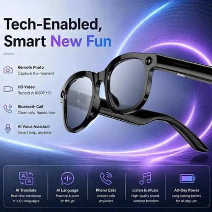 [Livefull]Smart Bluetooth Glassesdual Functions with Bluetooth Audio and Polarized Lenses. Featuring Open-Ear Audio, Blue Light Blocking, and UV400 Full Sun Protection. Supports Hands-Free Calling, Unisex Design, Ideal for Driving and Outdoor Activities.