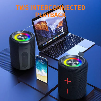 CYBORIS S11 Plus/S11 2-in-1 Bluetooth Speaker - 40W/20W High Volume Stereo, IPX6 Waterproof, 24 Hours Playtime, Bluetooth V5.3 Connectivity for Smartphones and More, Premium Audio Subwoofers