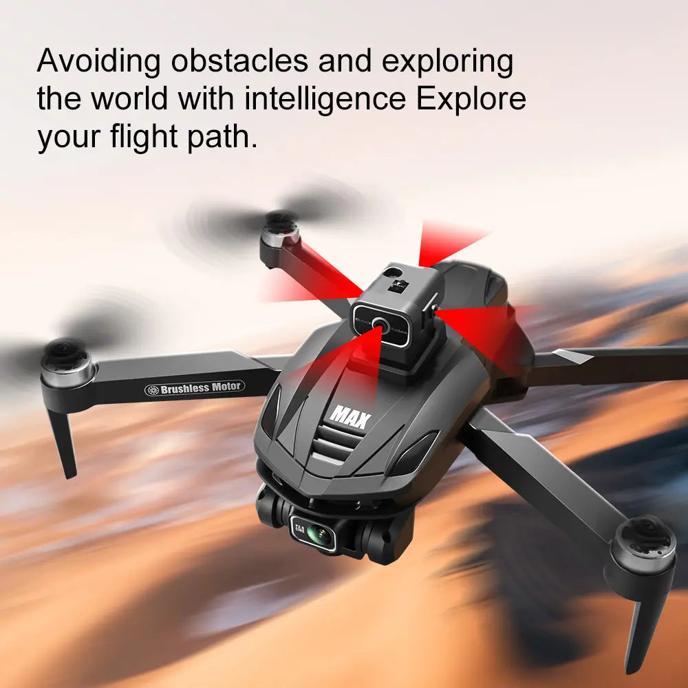 2026 New!!!!! V168 Pro Max Drone, Equipped with Front 4K HD Camera, Brushless Motor, GPS Return, Gesture Control, 4.5Inch Screen Remote Control Quadcopter.360°Scrolling, Dual Lens, Foldable Design, Drone GPS.684 Inch Height,