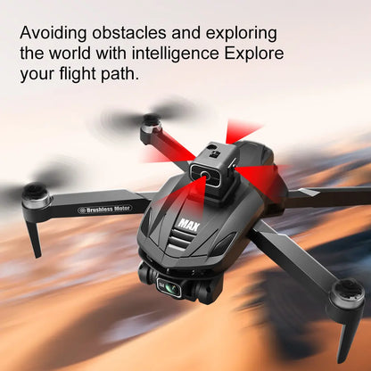 2026 New!!!!! V168 Pro Max Drone, Equipped with Front 4K HD Camera, Brushless Motor, GPS Return, Gesture Control, 4.5Inch Screen Remote Control Quadcopter.360°Scrolling, Dual Lens, Foldable Design, Drone GPS.684 Inch Height,