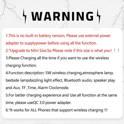 Multifunctional Wireless Charging Holder with Ambient Lighting and Alarm Clock - Creative Magnetic Speaker for Office, Bedroom, and Dormitory, Ideal Gift for Valentine's Day and Holidays