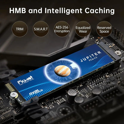 FIKWOT Internal Gaming SSD - M.2 2280 PCIe Gen 4x4 NVMe 3D NAND with High-Conductivity Graphite Heatsink, Available in 500GB, 1TB, 2TB, and 4TB, Up to 7300MB/s Read Speed, PS5-Compatible for Laptops and Desktops