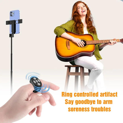 Wireless Remote Control Ring: Versatile Selfie Video Controller and Automatic Page Turner for Mobile Applications
