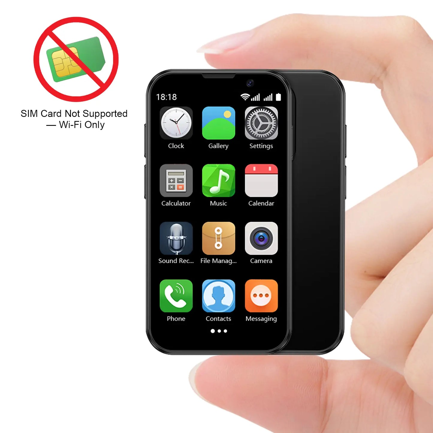 BLKE Mini Phone 3.0 Inch HD Touchscreen Kids' Toy Cellphone GPS Portable Lightweight Android Android System 3MP+5MP Dual Camera Setup Perfect Gift for Kids Learning Notes to Use 5V/1A Adapters Only 2.4Ghz Wifi Supported, No SIM Support Tiktokshopspringglo