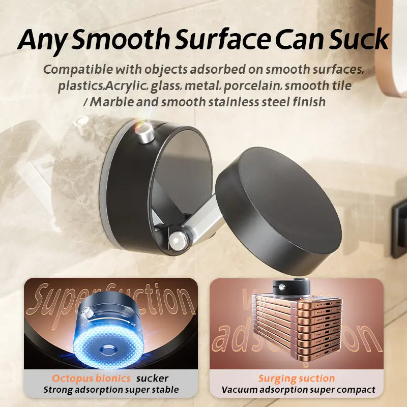 Upgraded 360° Adjustable Vacuum Magnetic Suction Phone Holder for Car, Gym, and Smooth Surfaces - Compatible with iPhone 16/15/14/13/12 Series