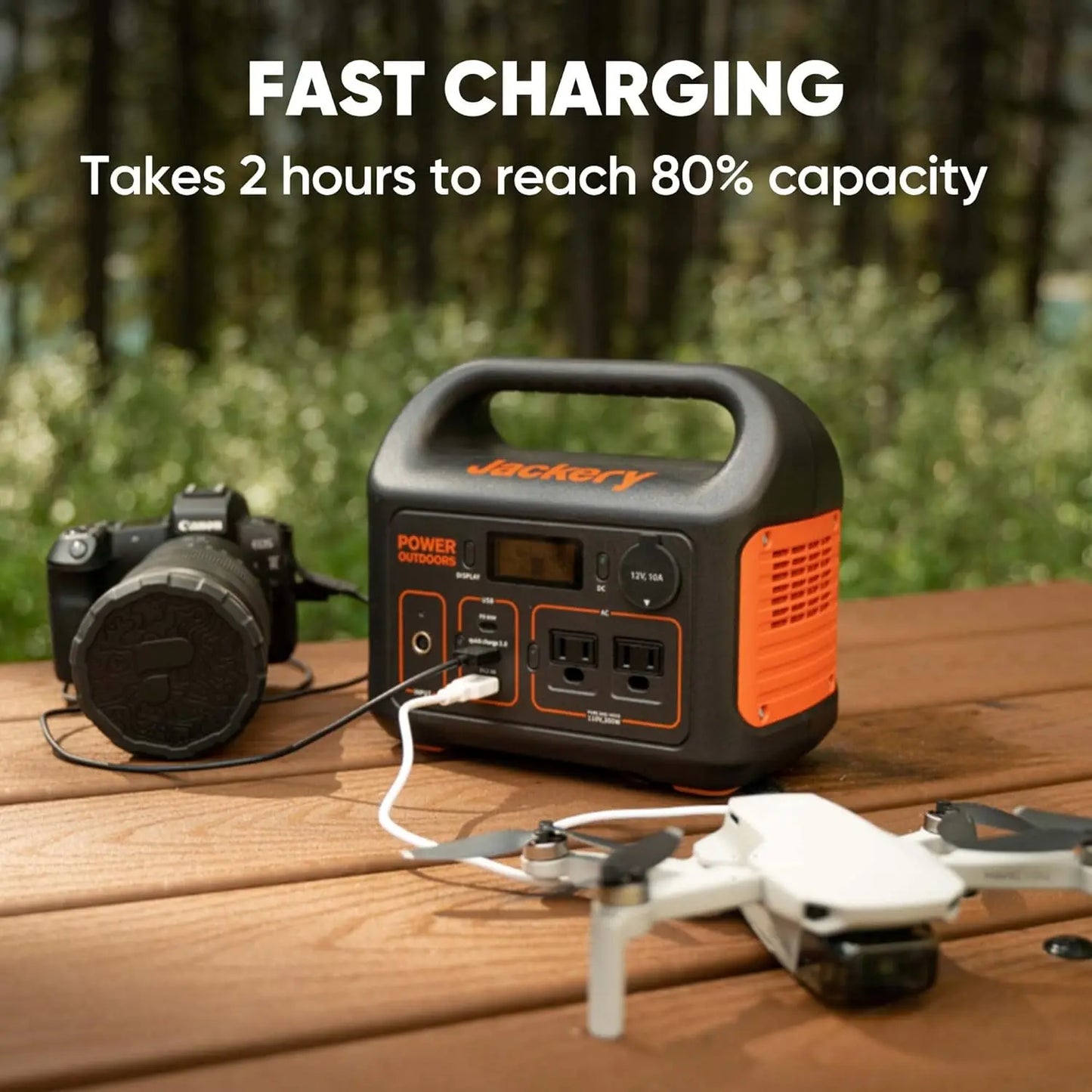 The New Jackery Explorer 300 Portable Power Bank Features a 292Wh Lithium Iron Phosphate (Lifepo4) Battery and a 300W AC Output (Summervibes).