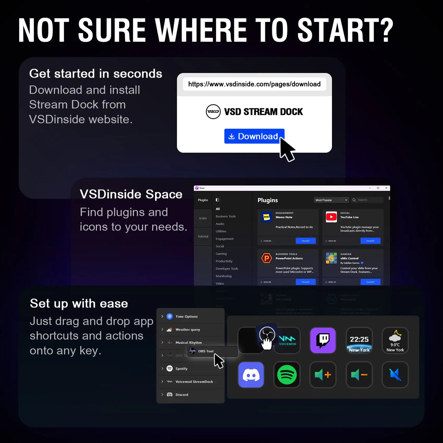 Vsdinside N4 Pro - All-in-One Customizable Keyboard Control Center with 10 LCD Keys, 4 Smart Knobs, and Touch Bar for Gaming, Streaming, and Content Creation on Mac & Windows