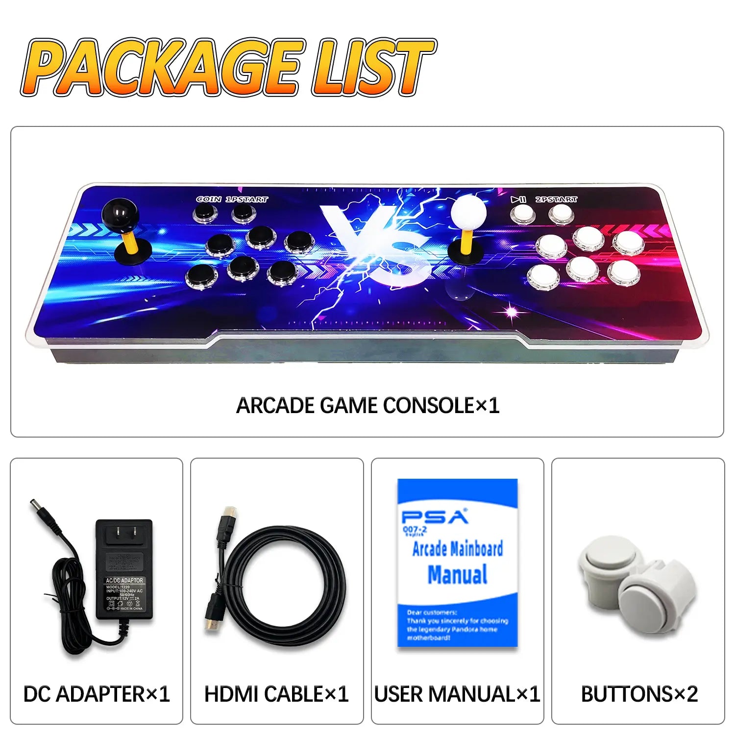 Pandora Box Retro Arcade Console - 29,800 Games, Dual HDMI Output for HD TV, Projector, and PC, 3D Game Support for 1 to 4 Players, Features Save, Pause, Favorites, and Game Management