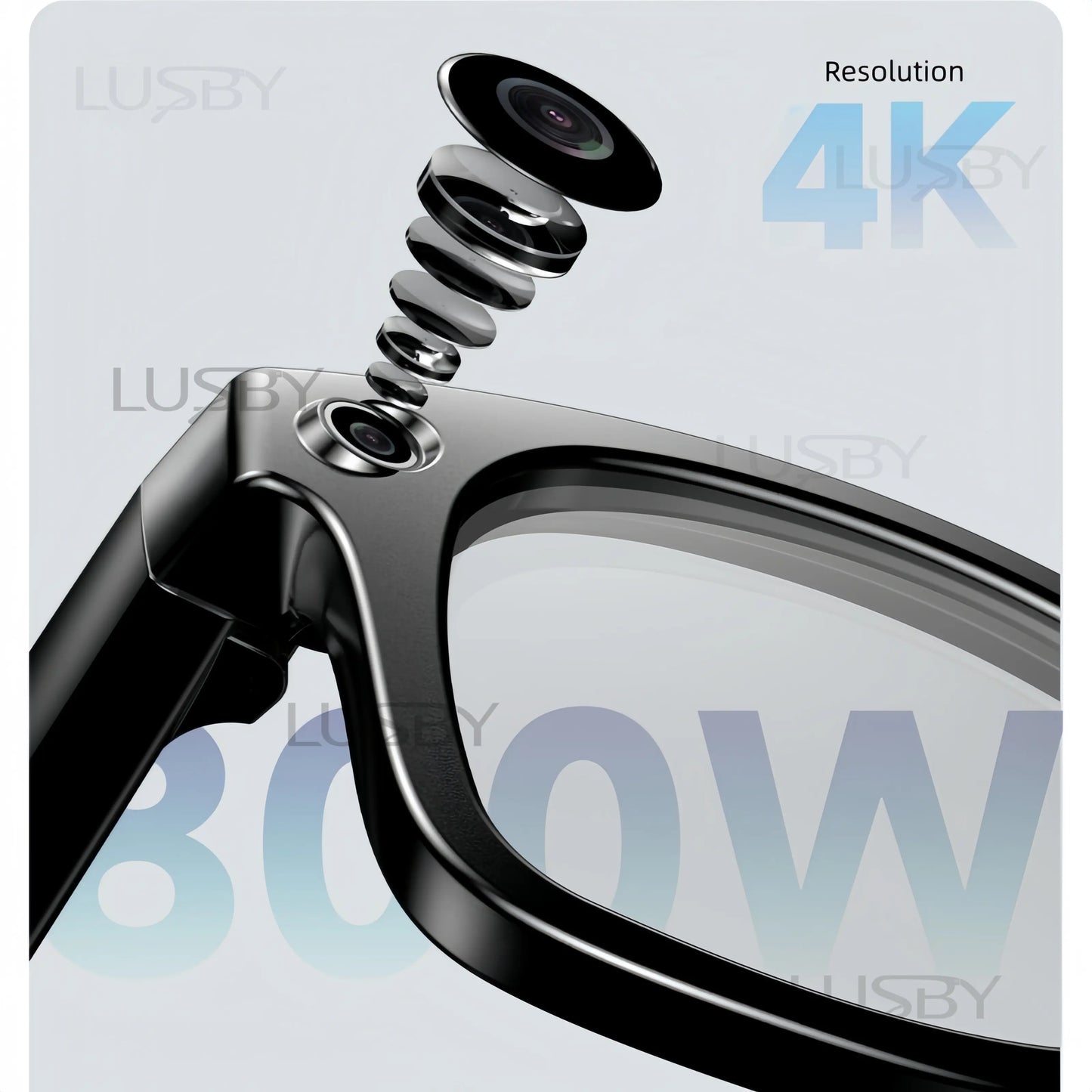 LUSBY Smart AI Camera Glasses with 8MP Photochromic Lenses, Touch Button Adjustment, Hands-Free Photography, Real-Time Translation in 160+ Languages, Bluetooth Connectivity, Wearable Video Recording, and UV Protection - Ideal for Travel and Outdoor Adventures, Perfect Easter Gift