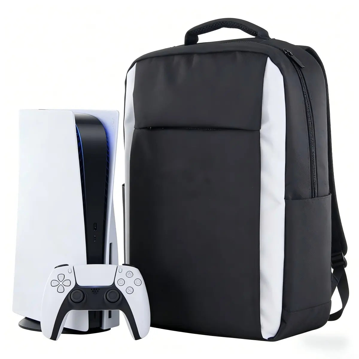 For Ps5 Travel Backpack for Console and Accessories, Compatible with Ps5/Ps5 Slim/Ps5 Pro, Large Capacity Storage for Console, Dual Controllers, Discs, and Headphones