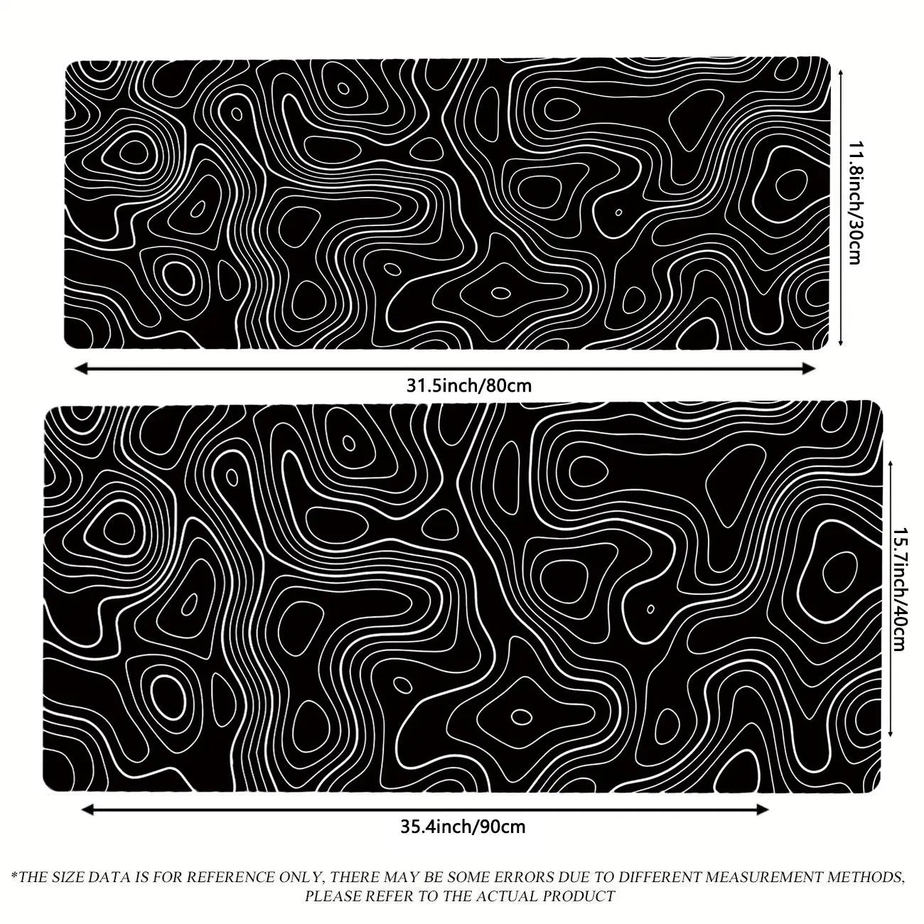 Line Pattern Cozy Gaming Mouse Pad, Large Size Mouse & Keyboard Mat with Stitched Edge, Non-Slip Desk Mat for Home Office, Non Slip Mousepad, Office Accessories