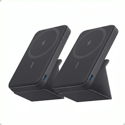 Anker 5,000mAh Magnetic Power Bank - Wireless Portable Charger with Foldable Stand and Side USB-C Port, Compatible with iPhone 17/16/15/14/13, Ideal for Summer and Father's Day Gifts