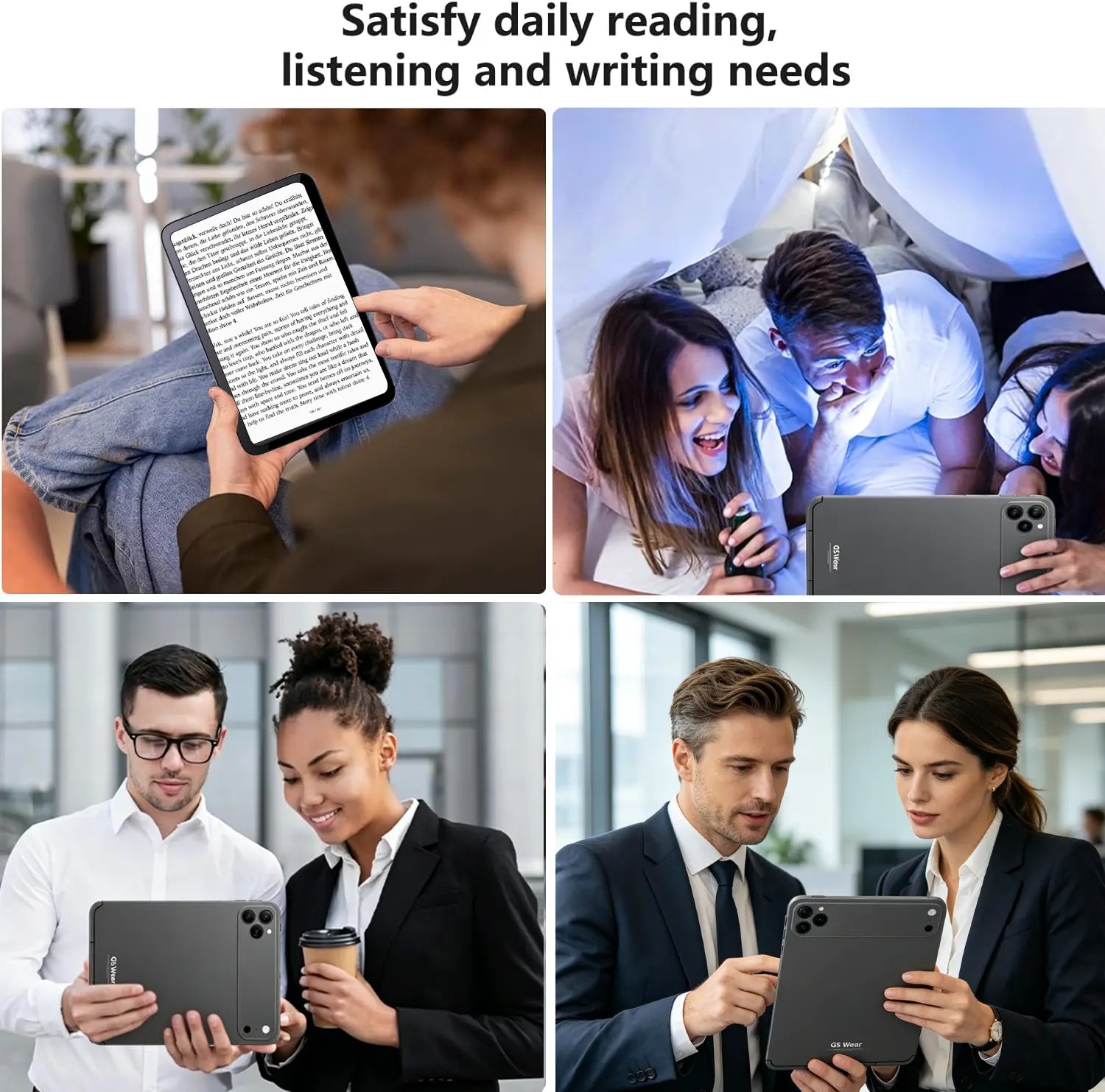 Ultra Slim 10.1” Android Tablet with Keyboard and Stylus - Versatile All-In-One Device for Academic and Professional Use, Ideal for Daily Productivity and Entertainment