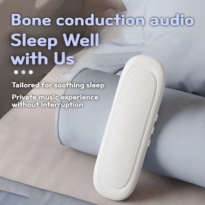 Bluetooth Under-Pillow Speakers with Bone Conduction Technology, 3D White Noise Generator, Volume Control, Sleep Timer, and Side Sleeper Compatibility