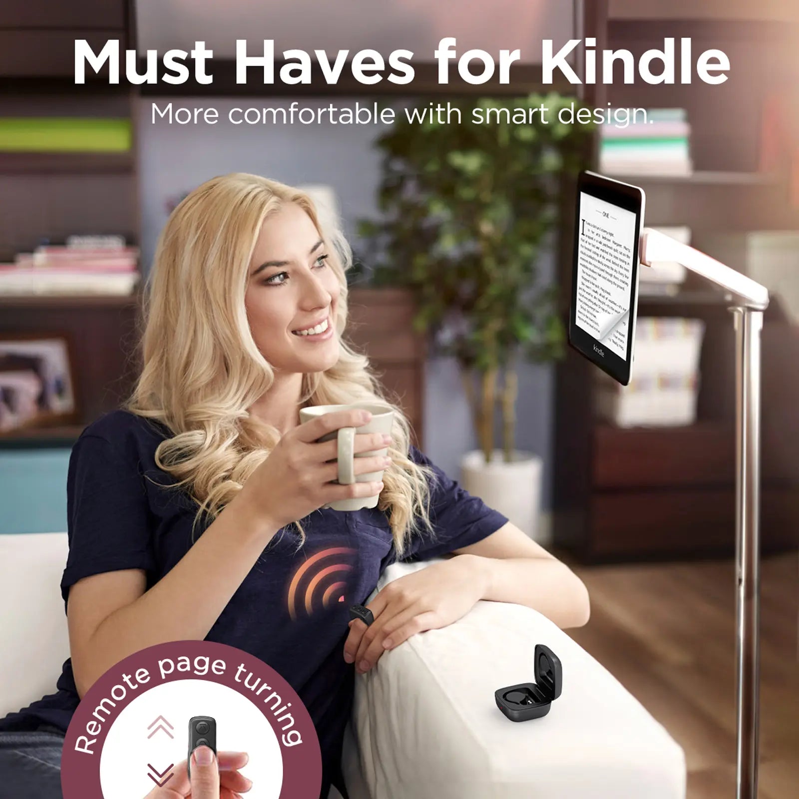 Starzoo Bluetooth Remote Control for TikTok and Video Recording, Page Turner for iPad and iPhone, Compatible with iOS and Android Devices