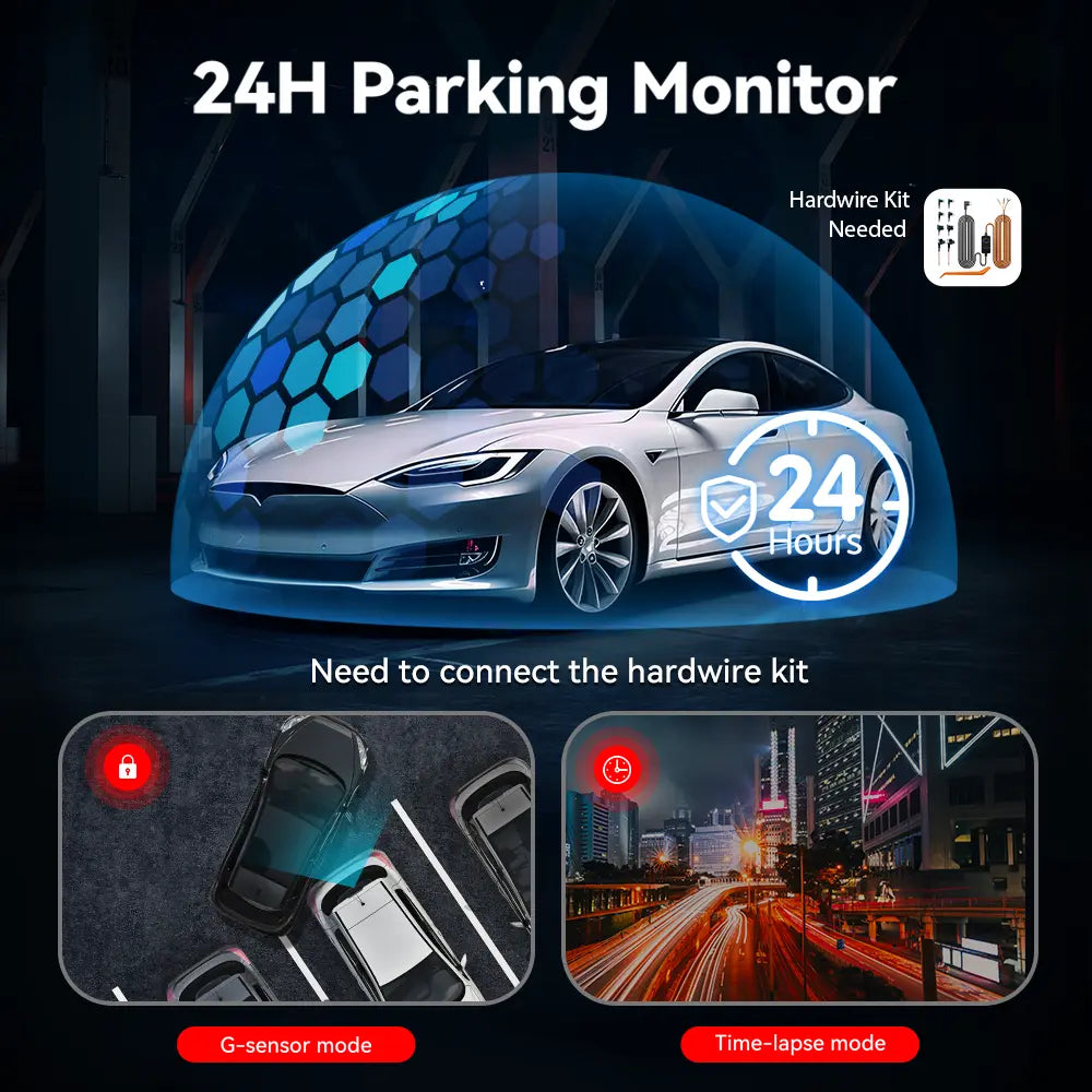 Redtiger F7NP-EX Dash Cam (New Upgrade) - Front and Rear 4K/2.5K Full HD Camera for Vehicles, Includes 64GB Card, Built-In Wi-Fi and GPS, 3.16” IPS Screen, Night Vision, 170° Wide Angle, WDR, 24-Hour Parking Mode
