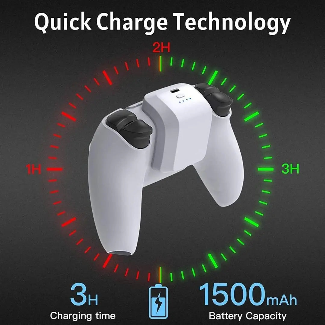 Rechargeable Battery Pack and Clip for PlayStation 5 Controller – Gaming Console Accessories