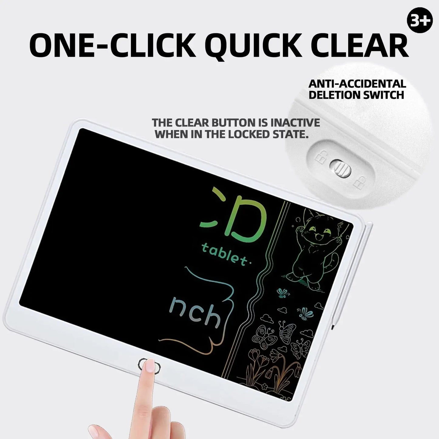Large LCD Writing Tablet (11/13/16-Inch) - Erasable Electronic Drawing Board for Teens and Adults, Portable Sketchpad for Home, Office, and School, Ideal Digital Writing and Graphics Drawing Tablet, Perfect Back-to-School and Holiday Gift
