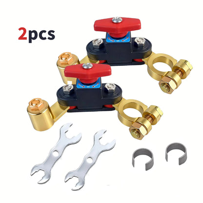 Car Battery Power Cut-Off Switch Breaker - High Conductivity Pure Copper Disconnect Switch for Vehicles, Boats, and RVs