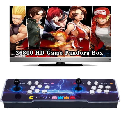 26800 Games in 1 Arcade Game Console - Retro Gaming Machine for PC, Projector & TV, Supports 2-4 Players, 1280x720 Resolution, 3D Game Features, Save/Load/Pause Options, and Favorite List Functionality
