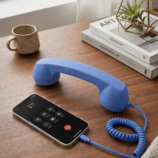 Y2K Retro External Lavalier Microphone for Hands-Free Calling | Clear Audio with Volume Controls | Compatible with Smartphones, Tablets, and Computers | Includes Type-C and 3.5mm Adapters | Available in Various Colors