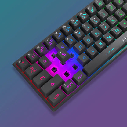 Magegee Keyboard TS91 Mini 60% Gaming Keyboard, RGB Backlit 61 Key Ultra-Compact Membrane Keyboard, TS91 Ergonomic Waterproof Office Computer Keyboard for PC, MAC, PS4, Xbox ONE Gamer(Black)