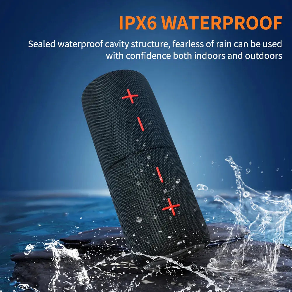 CYBORIS S11 Plus/S11 2-in-1 Bluetooth Speaker - 40W/20W High Volume Stereo, IPX6 Waterproof, 24 Hours Playtime, Bluetooth V5.3 Connectivity for Smartphones and More, Premium Audio Subwoofers