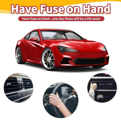 Car Fuse Kit, Car Fuse Circuit Detection Pen Tool, Multipurpose Car Blade Fuse Set with Box Clip Combination, Professional Car Repair Tool, Car Circuit Tester, Automotive Circuit Tester