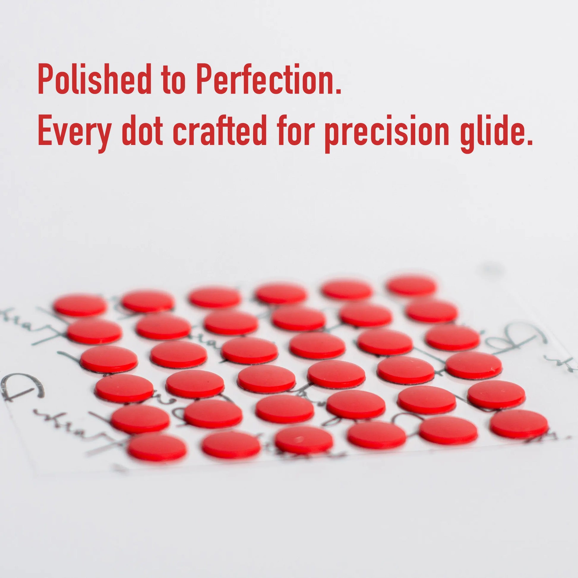 Flashbeyond 60 Dot Mouse Skates – PTFE for Glass Mousepad | Adjustable Glide & Precision Control | Easy Apply | Crimson Red