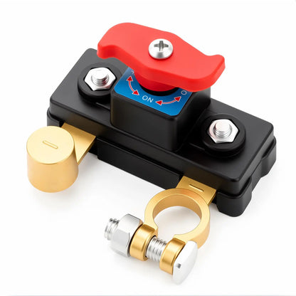 Car Battery Power Cut-Off Switch Breaker - High Conductivity Pure Copper Disconnect Switch for Vehicles, Boats, and RVs