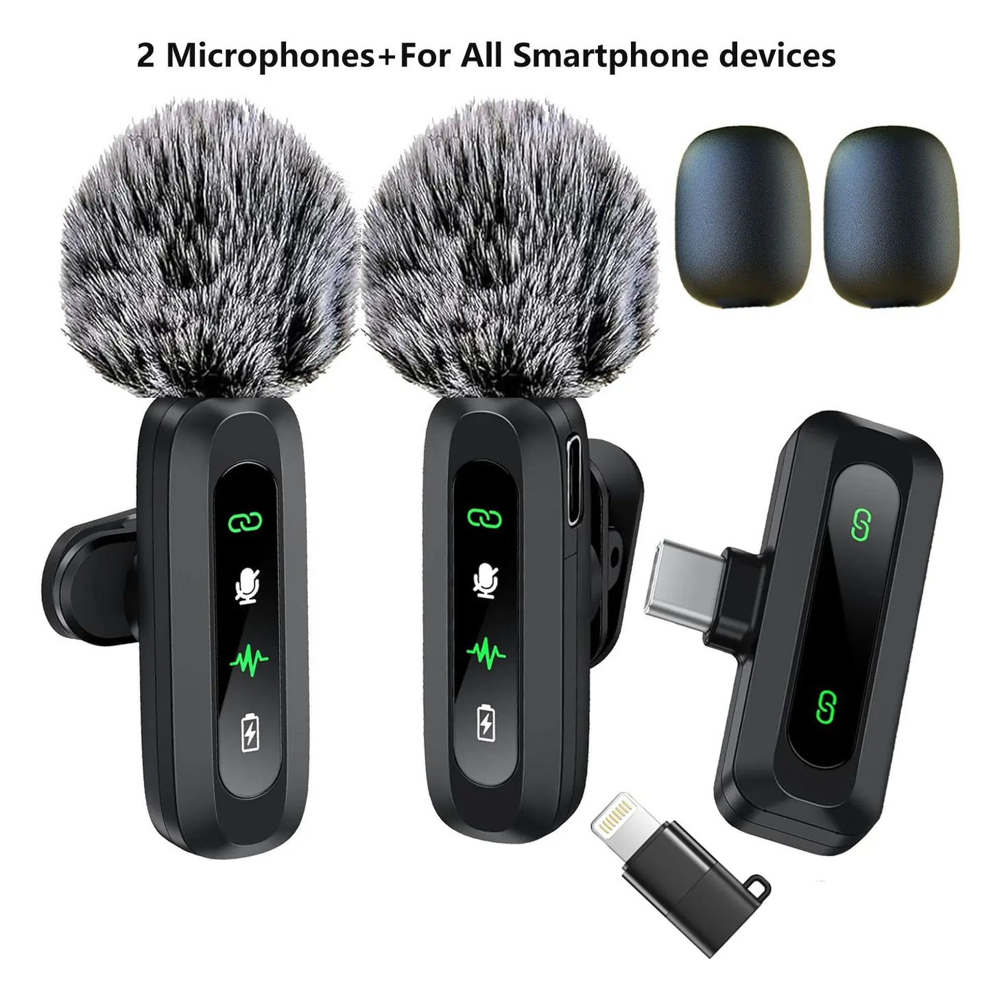 HITOZON Professional Wireless Lavalier Microphone - Rechargeable Omnidirectional Lapel Mic with Lightning Connector, Built-In Li-Ion Battery, Multi-Device Compatibility, Manufacturer Warranty for iPhone, Android, and Cameras, Plug-and-Play Design for Video Recording