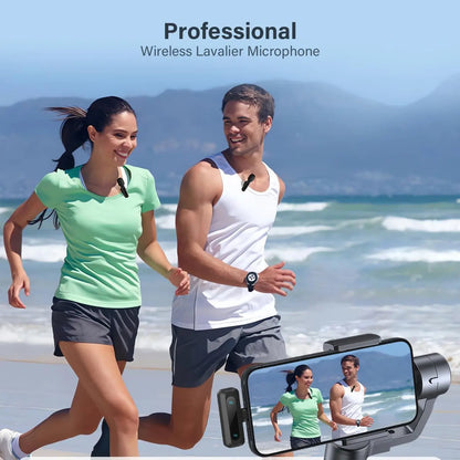 HITOZON Professional Wireless Lavalier Microphone - Rechargeable Omnidirectional Lapel Mic with Lightning Connector, Built-In Li-Ion Battery, Multi-Device Compatibility, Manufacturer Warranty for iPhone, Android, and Cameras, Plug-and-Play Design for Video Recording