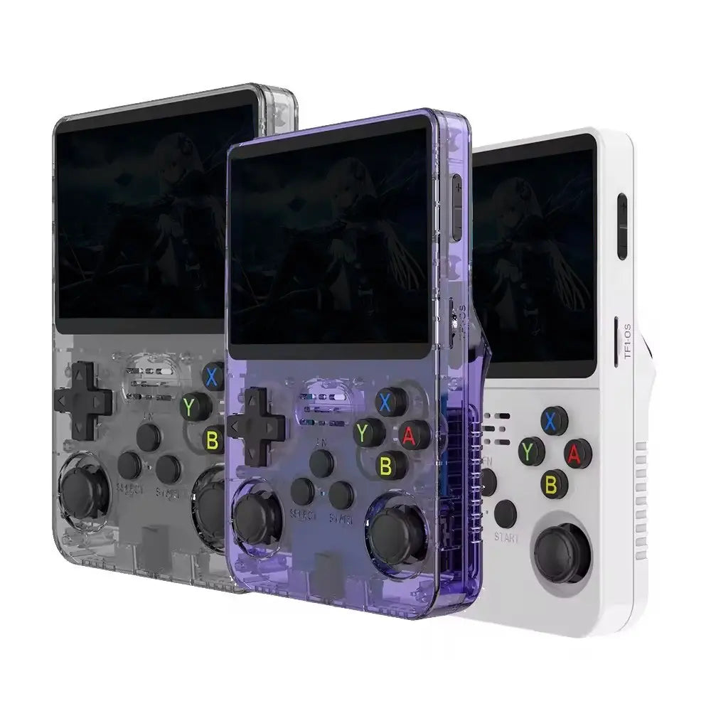 R36S Retro Video Handheld Game Console with Linux System 3.5 in IPS Screen 3000Mah Battery 32G+64G TF Card Pre-Installed Games for Christmas, Thanksgiving, Holiday Gift