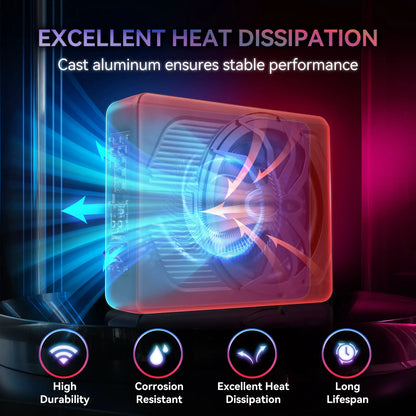 ANDEMAN 10'' Slim Under-Seat Powered Car Subwoofer with APP Control, Built-In Amplifier, and Adjustable Colour Lighting for Vehicles