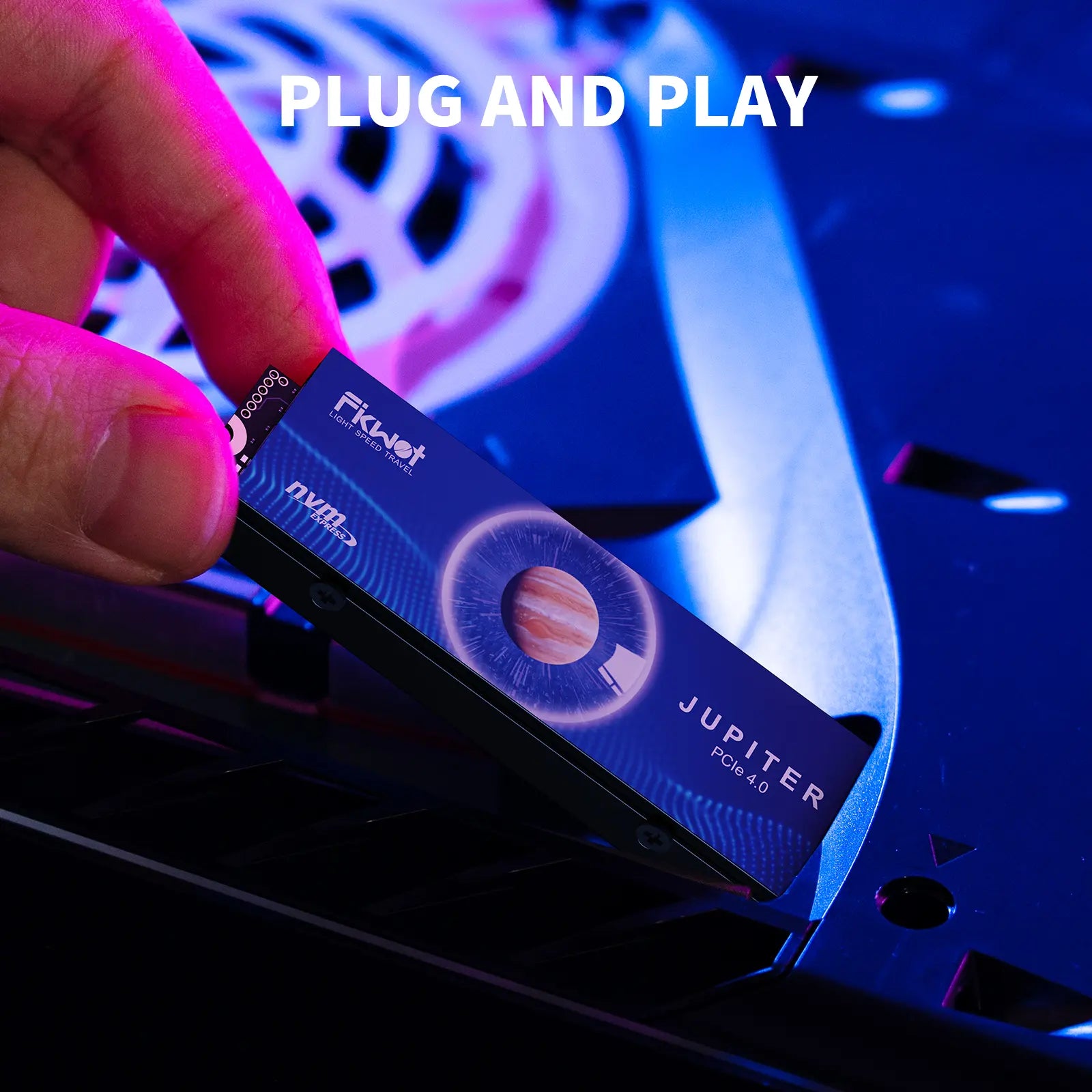 FIKWOT Internal Gaming SSD - M.2 2280 PCIe Gen 4x4 NVMe 3D NAND with High-Conductivity Graphite Heatsink, Available in 500GB, 1TB, 2TB, and 4TB, Up to 7300MB/s Read Speed, PS5-Compatible for Laptops and Desktops