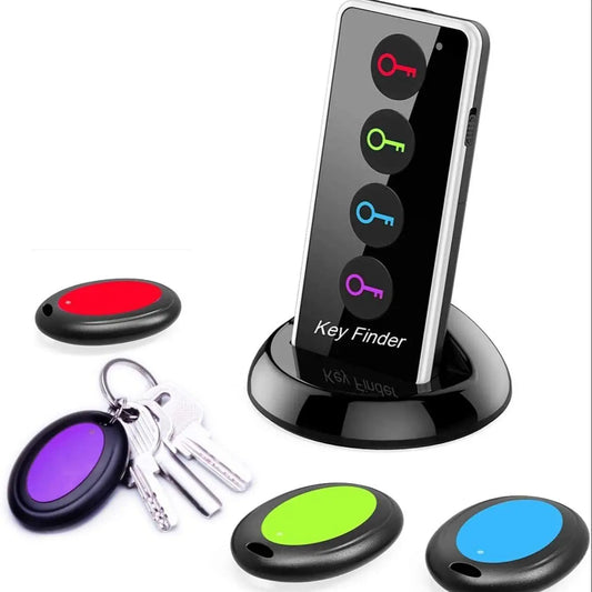 Key Tracker, 1 Box Wireless Remote Key Tracker Locator, RF Item Locator Tags with 131Ft Working Range, Batteries Powered Pet Tracker Wireless Positioning Tracker (Battery Not Included)