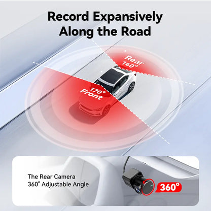 Redtiger F7NP-EX Dash Cam (New Upgrade) - Front and Rear 4K/2.5K Full HD Camera for Vehicles, Includes 64GB Card, Built-In Wi-Fi and GPS, 3.16” IPS Screen, Night Vision, 170° Wide Angle, WDR, 24-Hour Parking Mode
