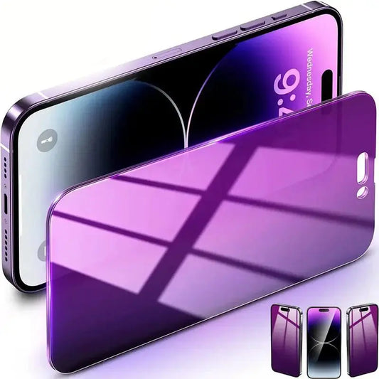 Privacy Protective Tempered Glass Screen Protector, 3 Pack Anti-Blue Light Filter Screen Protectors, 9H Hardness Scratch-Resistant Phone Accessories for Iphone 17/16/15/14/13/12/11/X/Xs/Xr/Pro/Max/Plus/Air, Durable Cover, Cellphone Protection