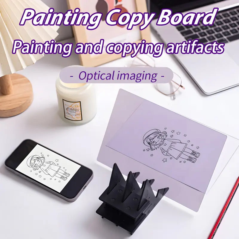 Professional Lightweight Optical Drawing Tracing Pad - Portable Projector Painting Copy Board with Mirror Reflection for Art, Sketching, and Stencil Use - Ideal Gift for Students and Artists