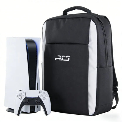 For Ps5 Travel Backpack for Console and Accessories, Compatible with Ps5/Ps5 Slim/Ps5 Pro, Large Capacity Storage for Console, Dual Controllers, Discs, and Headphones